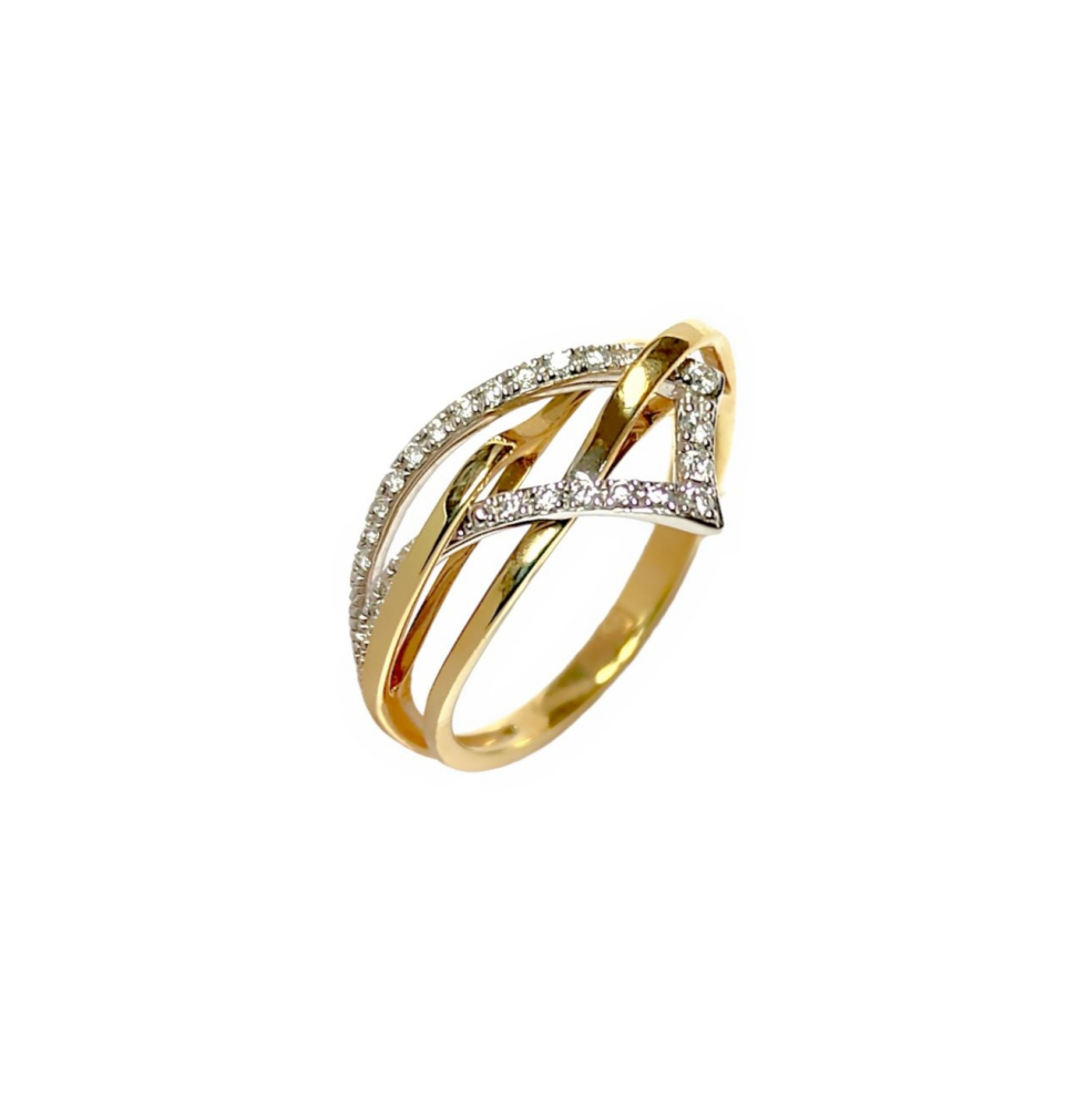 Кольцо из желтого золота с бриллиантами 22723*00557027 Кольцо (Au 585)