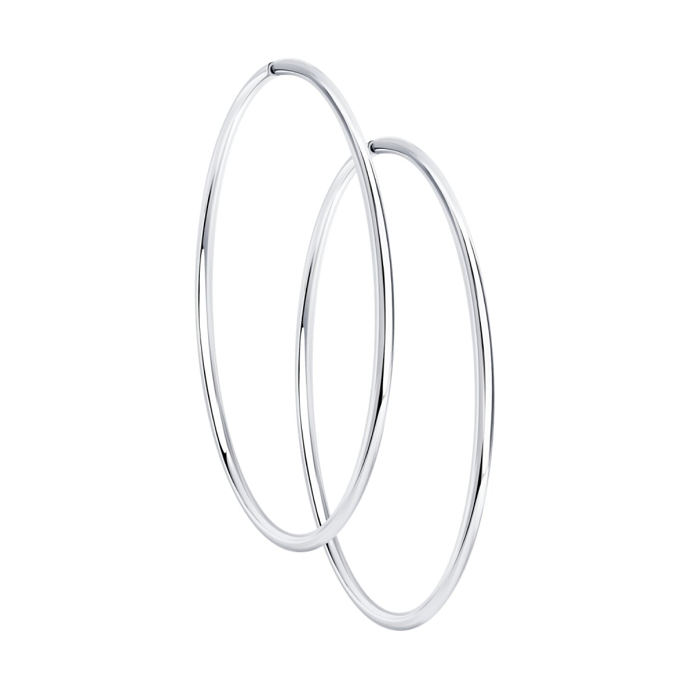 Серьги конго из серебра 94140047 Серьги (Ag 925)