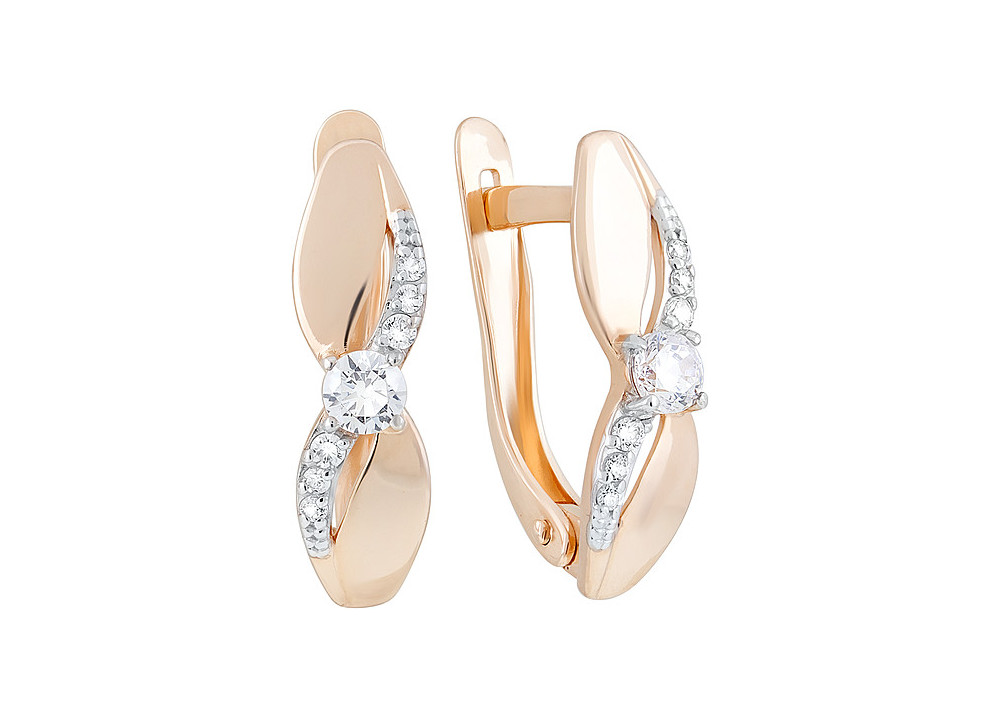 Серьги из золота с фианитами С1325048 Серьги (Au 585)