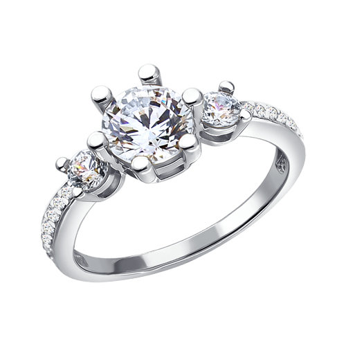 Кольцо из белого золота с фианитами SWAROVSKI 81010050 Кольцо (Au 585)