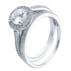 Кольцо из серебра с кубическими циркониями 2960006081710 Кольцо (Ag 925)