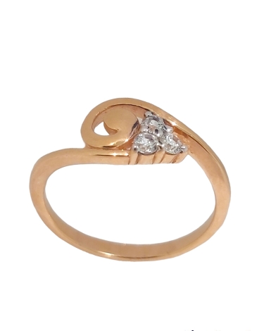 Кольцо из золота с фианитами 014279 Кольцо (Au 585)