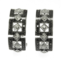 Серьги из белого золота с бриллиантами 02500240168 Серьги (Au 585)
