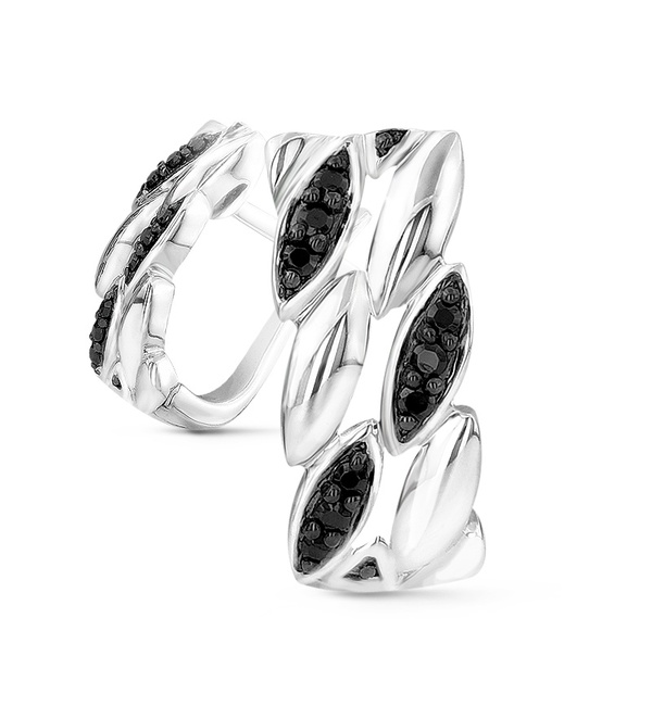 Серьги из серебра c фианитами 39331 Серьги (Ag 925)