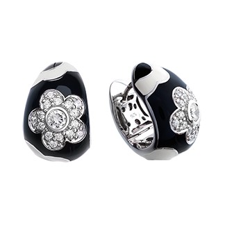 Серьги из серебра с эмалью и фианитами EGF38676-1 Серьги (Ag 925)