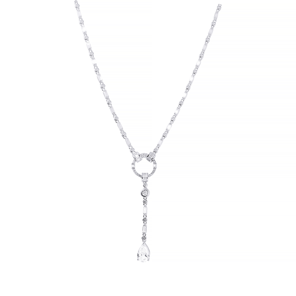 Колье из серебра с кубическим цирконием  1420007096703 Колье (Ag 925)