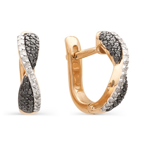 Серьги из золота c бриллиантами 1020242 Серьги (Au 585)