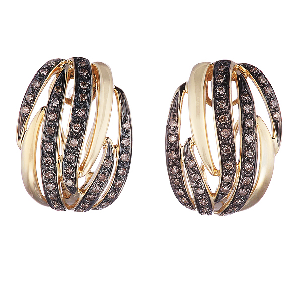 Серьги из золота c бриллиантами 02500280723 Серьги (Au 585)