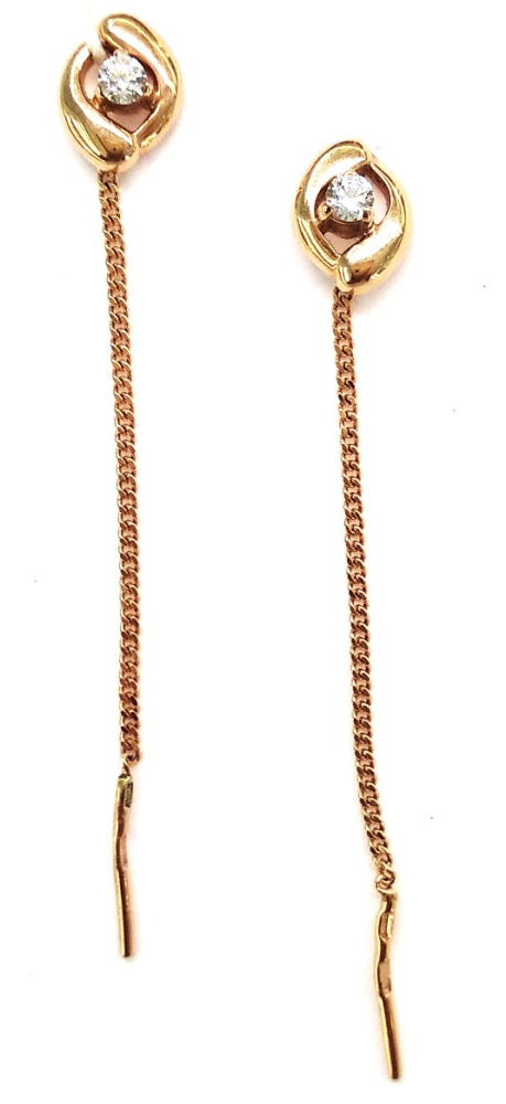 Серьги из золота с фианитами С1222 Серьги (Au 585)