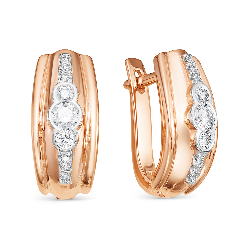 Серьги из золота c бриллиантами 3179-210 Серьги (Au 585)