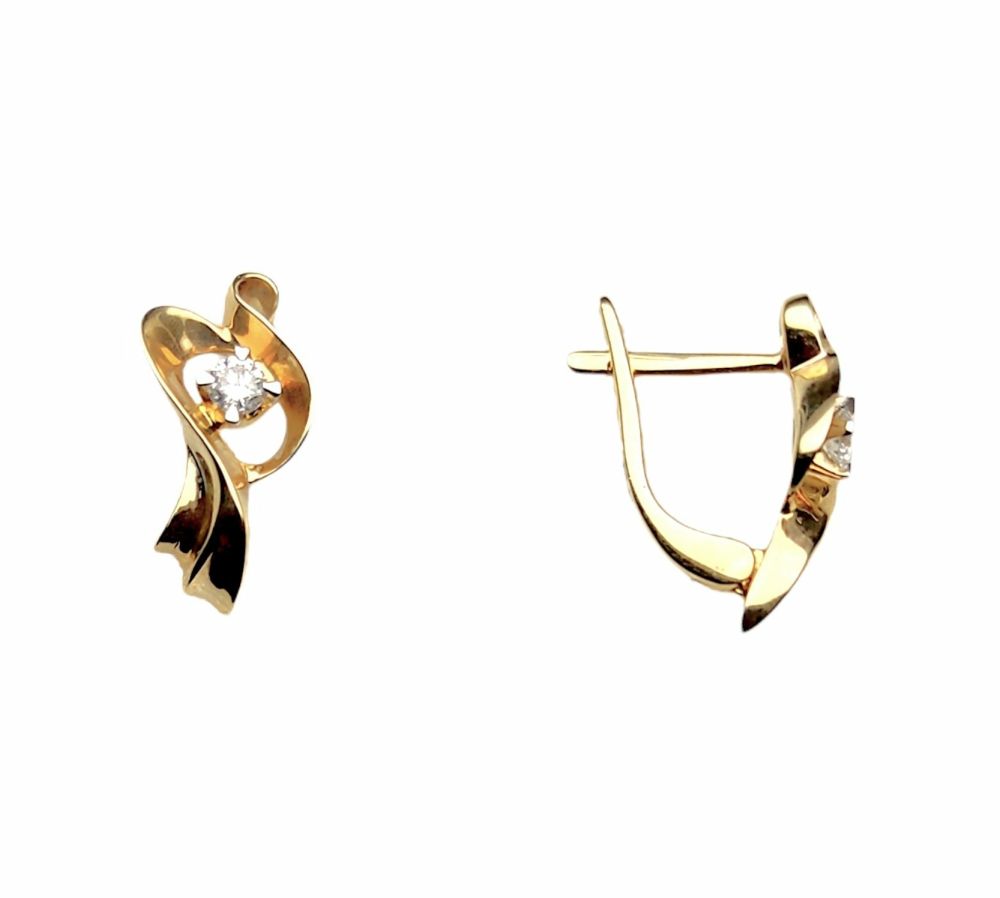 Серьги из золота c бриллиантами 20294*00466012 Серьги (Au 585)