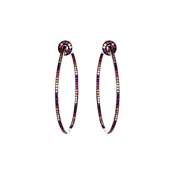 Серьги из серебра конго с кубическим цирконием 2260005096502 Серьги (Ag 925)