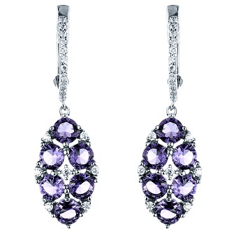 Серьги из серебра с кубическим цирконием 3670009069007 Серьги (Ag 925)