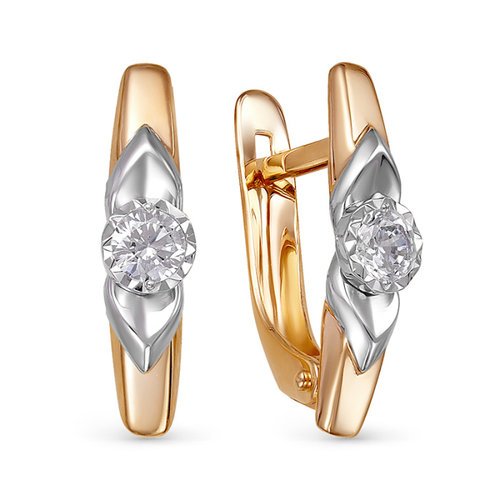Серьги из золота с фианитами 1200126 Серьги (Au 585)