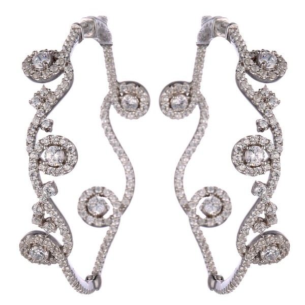 Серьги из серебра с кубическим цирконием 5570003049803 Серьги (Ag 925)