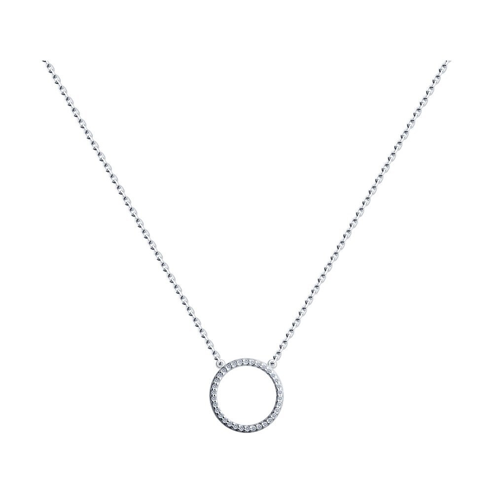 Колье из серебра с фианитами 94070653 Колье (Ag 925)