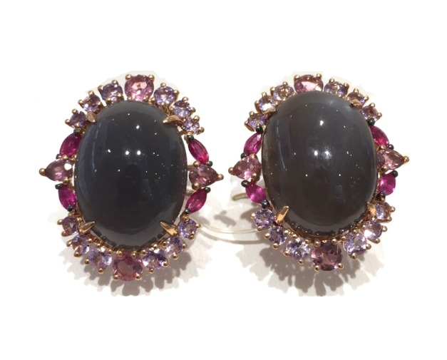 Серьги из золота с халцедоном ER-33645 Серьги (Au 585)