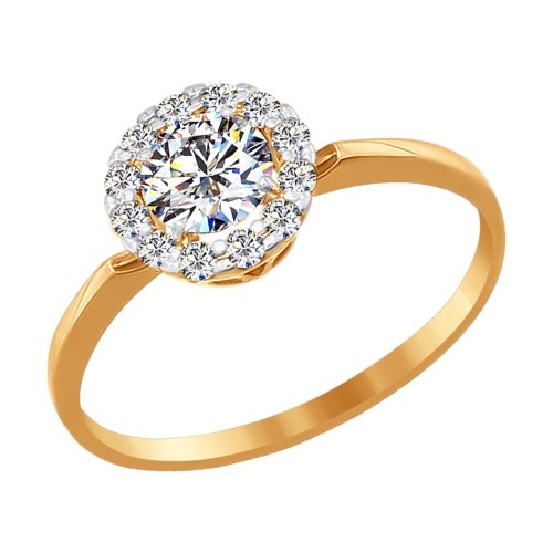 Кольцо из золота с фианитами SWAROVSKI 81010207 Кольцо (Au 585)