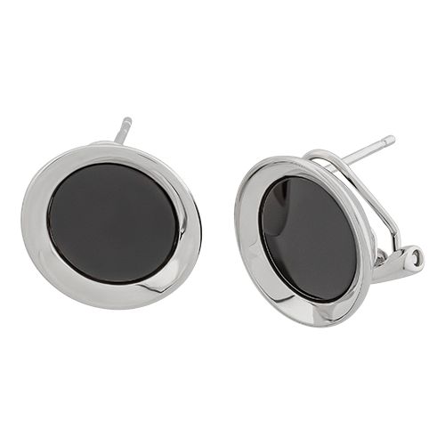 Серьги из серебра с ониксом SE33248-BW Серьги (Ag 925)