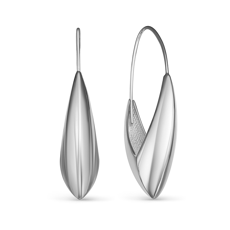Серьги из серебра длинные с222670 Серьги (Ag 925)