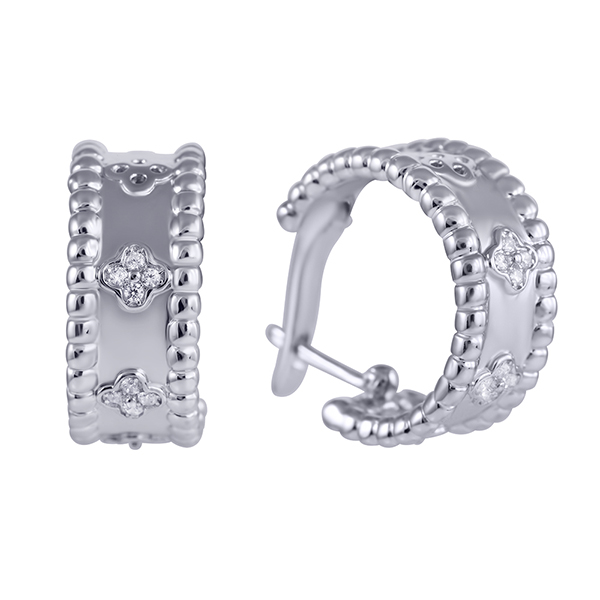 Серьги из серебра с кубическим цирконием 2600001077004 Серьги (Ag 925)