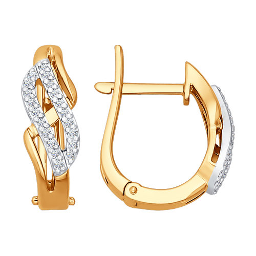 Серьги из золота с бриллиантами 1020096 Серьги (Au 585)