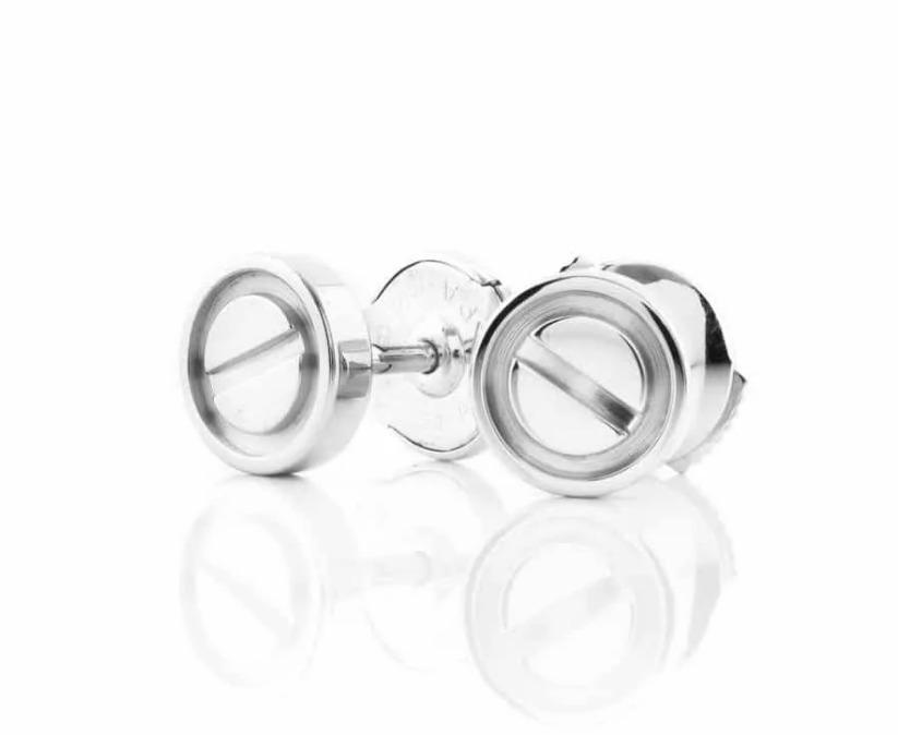 Серьги пусеты из серебра E37474 Серьги (Ag 925)