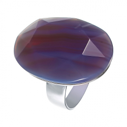 Кольцо из серебра с агатом 5590008209003 Кольцо (Ag 925)