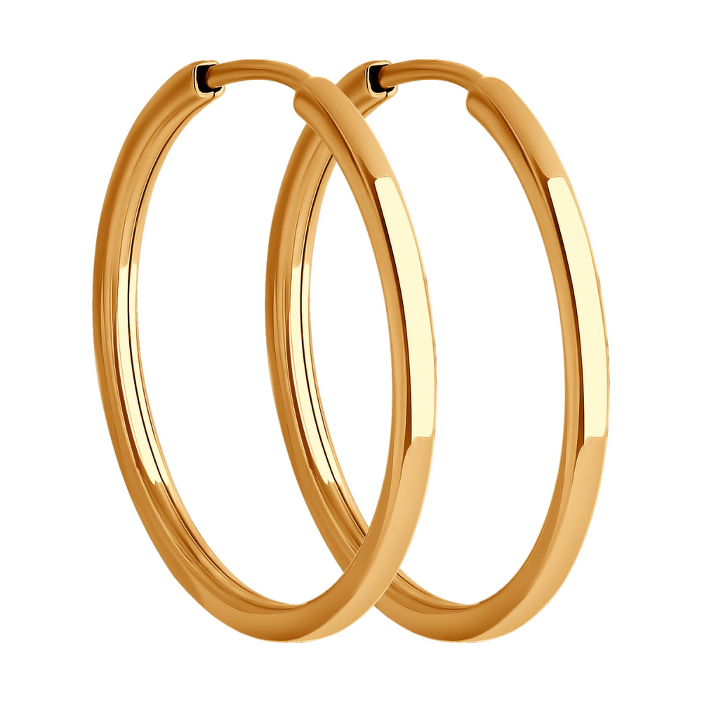 Серьги конго из золота 51-124-02385-1 Серьги (Au 585)