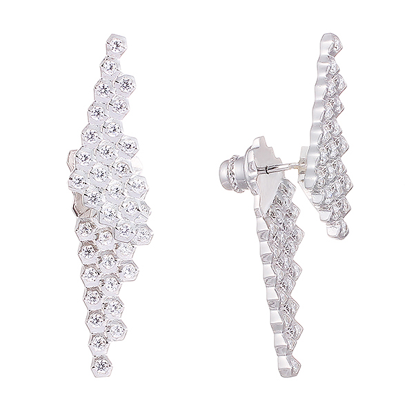 Серьги из серебра с кубическим цирконием 5570006169902 Серьги (Ag 925)