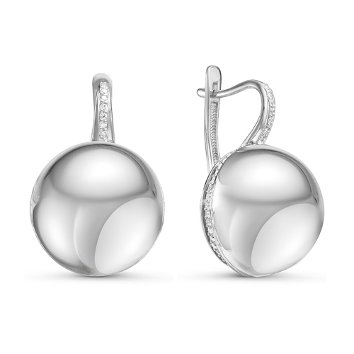 Серьги из серебра c фианитами с125912 Серьги (Ag 925)