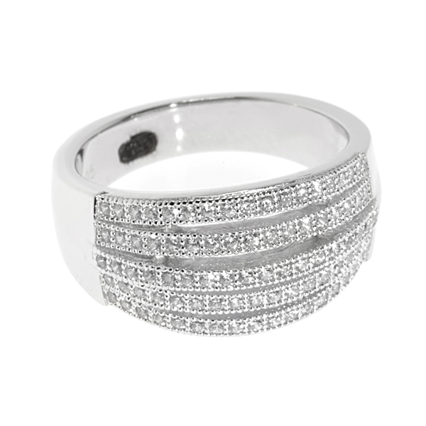 Кольцо из серебра с кубическим цирконием  2860004036412 Кольцо (Ag 925)
