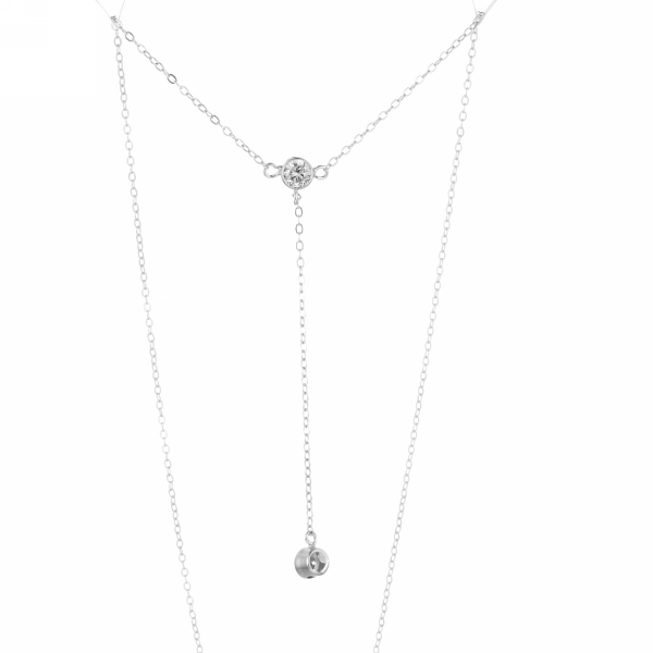 Колье из серебра с кубическими циркониями 0380001000128 Колье (Ag 960)
