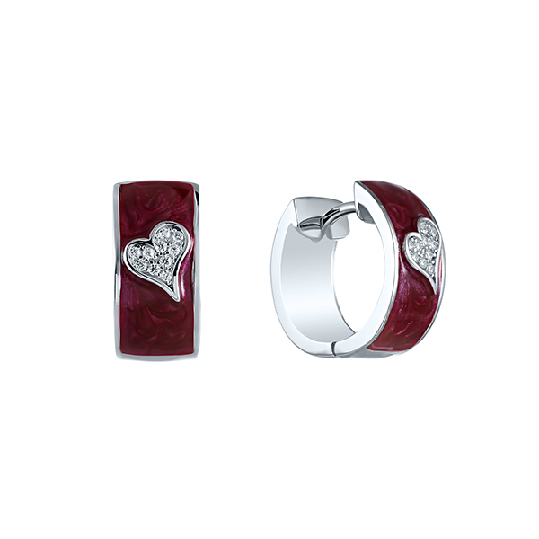 Серьги из серебра с кубическим цирконием и эмалью 1870003026301 Серьги (Ag 925)