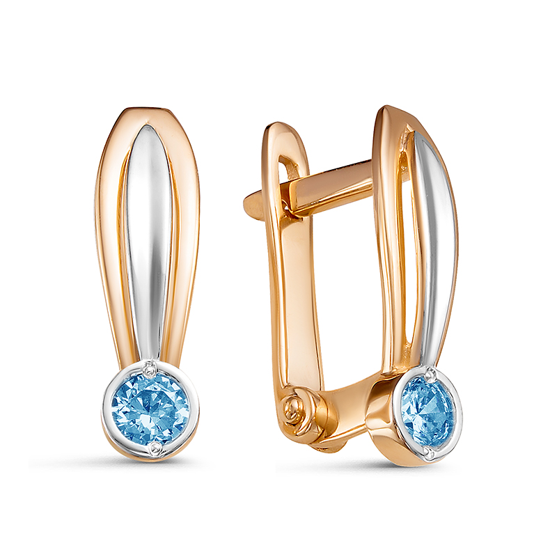 Серьги из золота 128517 Серьги детские (Au 585)
