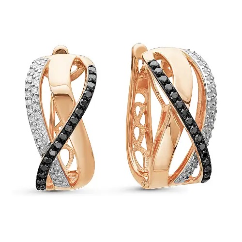 Серьги из золота c бриллиантами 02-1752 Серьги (Au 585)