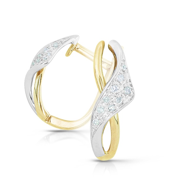 Серьги из золота c бриллиантами 41339 Серьги (Au 585)