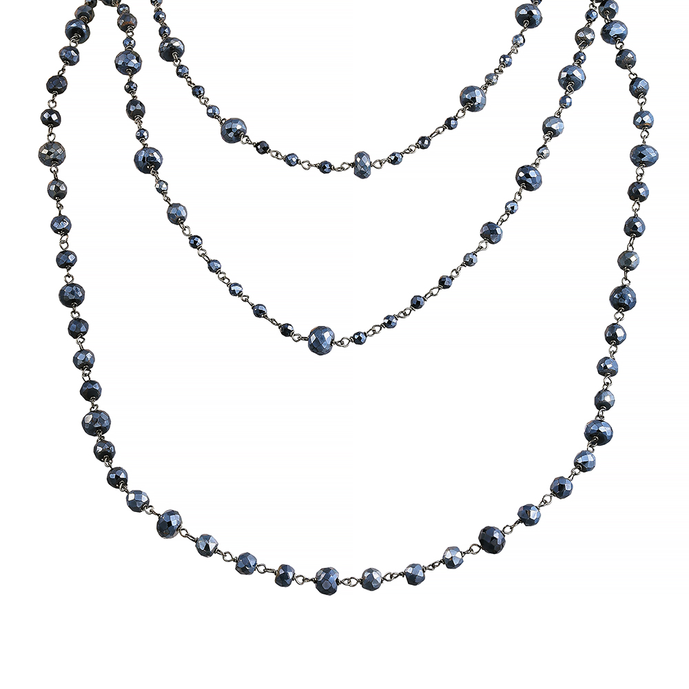 Колье из серебра со шпинелью 1940016001305 Колье (Ag 925)