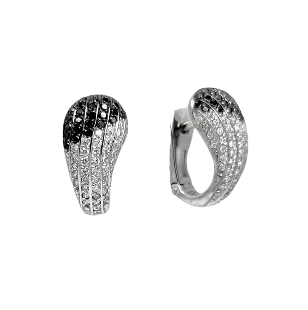 Серьги из белого золота с бриллиантами 02-0680 Серьги (Au 585)
