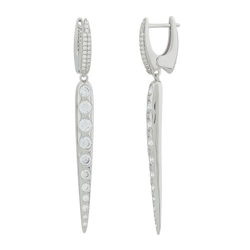 Серьги из серебра с кубическим цирконием B15403-E Серьги (Ag 925)
