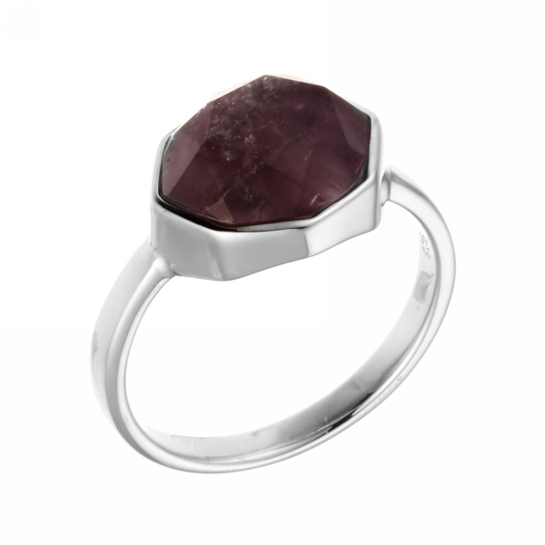 Кольцо из серебра с аметистом 7620001006101 Кольцо (Ag 925)