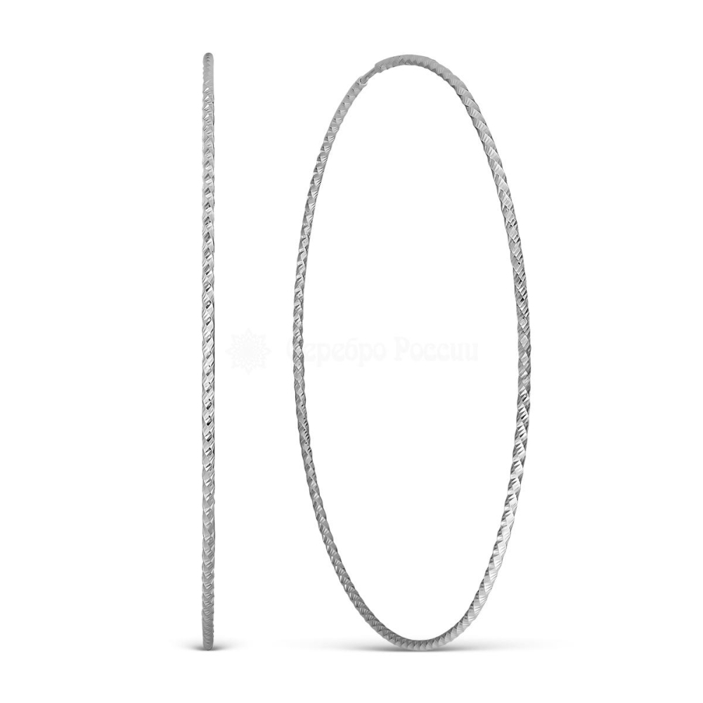 Серьги из серебра с алмазной гранью 21С131178 Серьги (Ag 925)