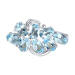 Брошь из серебра с топазами 92040029 Брошь (Ag 925)