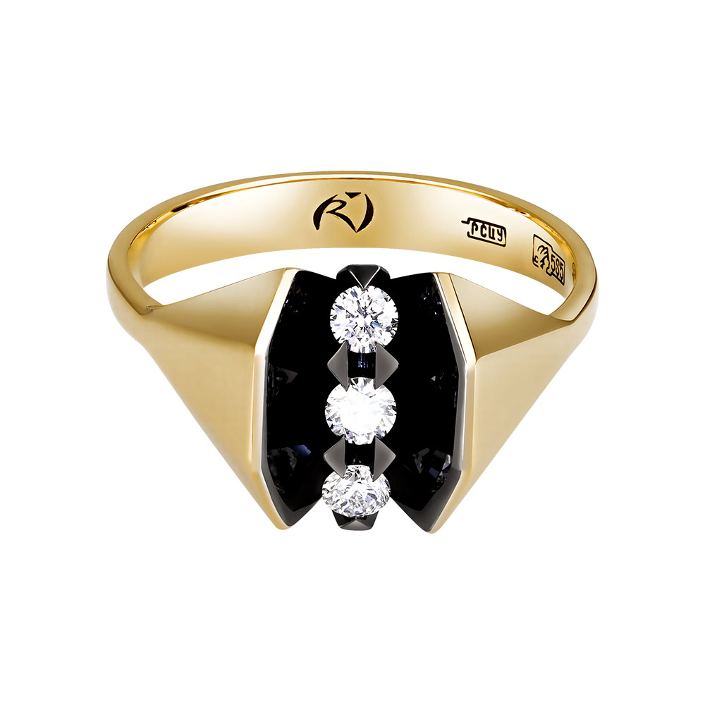 Кольцо из золота c бриллиантами Зк-7320 Кольцо (Au 585)