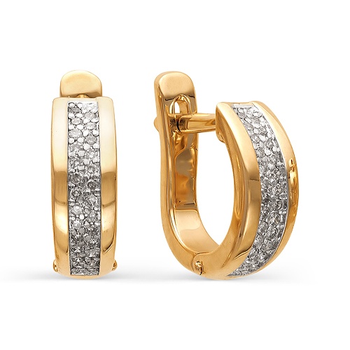 Серьги из золота с бриллиантами 1020329 Серьги (Au 585)