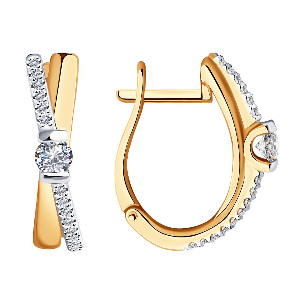 Серьги из золота c бриллиантами 2-105-626 Серьги (Au 585)