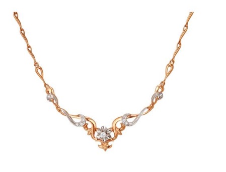 Колье из золота с бриллиантами 6-113 Колье (Au 585)