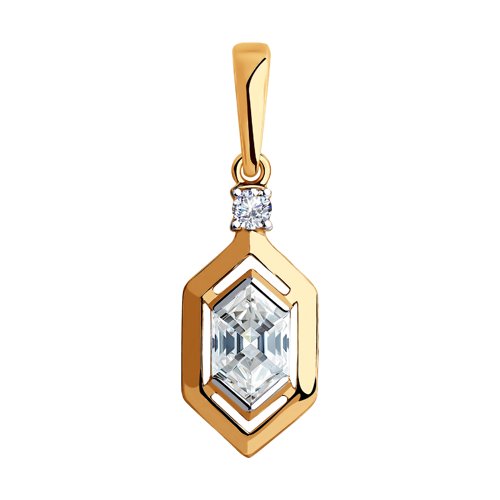 Подвеска из золота с фианитами SWAROVSKI 81030144 Подвеска (Au 585)