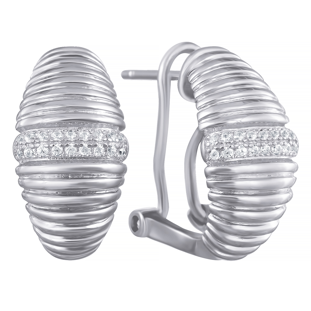 Серьги из серебра с кубическим цирконием 2340005100513 Серьги (Ag 925)