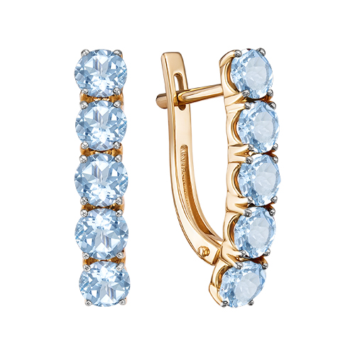 Серьги из золота с топазами С122-6776Т Серьги (Au 585)